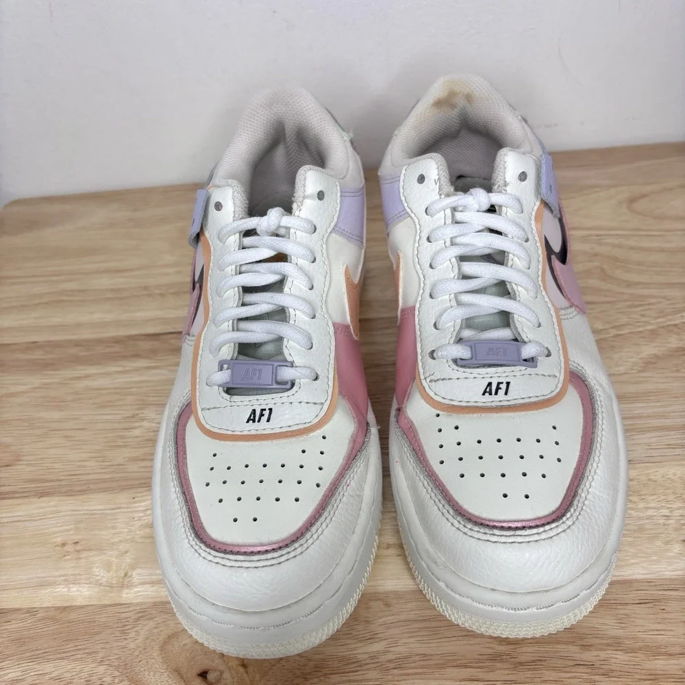 Nike Air Force 1 Shadow Sneakers Womens 6.5 Pastel Colorblock leather Low Top